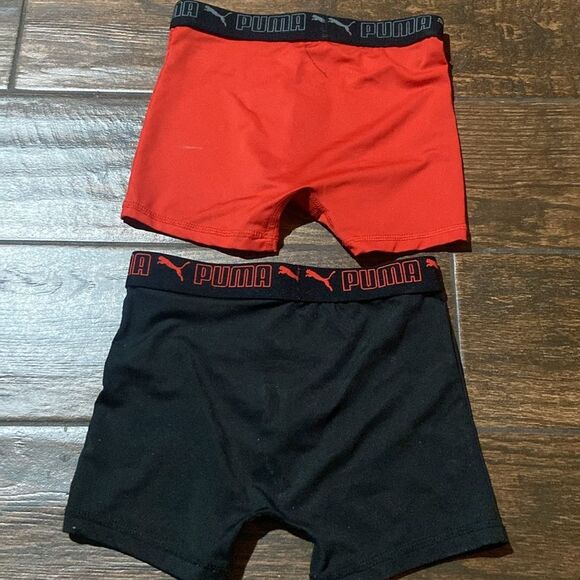 4x/$30 Puma New Kids Boxer Briefs - Black and Red Size M - Picture 5 of 9
